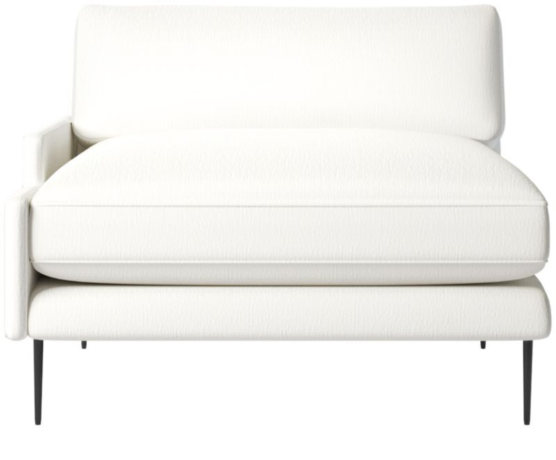 Scalino White Left Arm Chair with Metal Legs + Reviews | CB2 | CB2