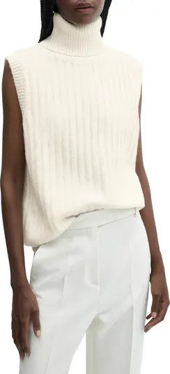 MANGO Rib Sleeveless Turtleneck Sweater | Nordstrom | Nordstrom