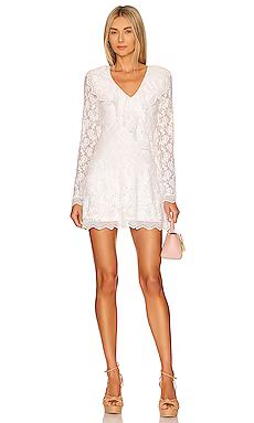 LoveShackFancy x REVOLVE Athala Mini Dress in True White from Revolve.com | Revolve Clothing (Global)