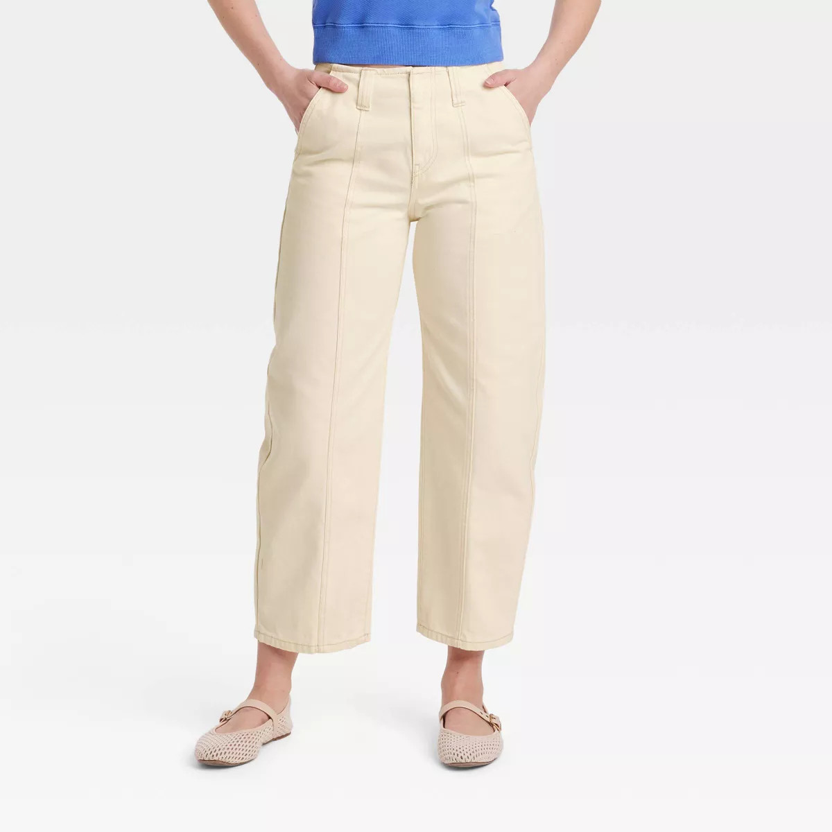 Women's Mid-Rise Barrel Leg Ankle Jeans - Universal Thread™ | Target