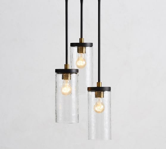 Raylan Recycled Glass Multi-Light Pendant | Pottery Barn (US)