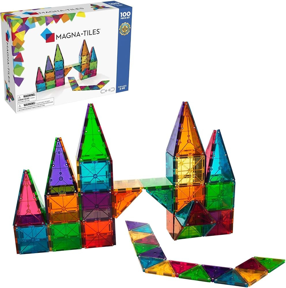 MAGNA-TILES Classic 100-Piece Magnetic Construction Set, The ORIGINAL Magnetic Building Brand | Amazon (US)