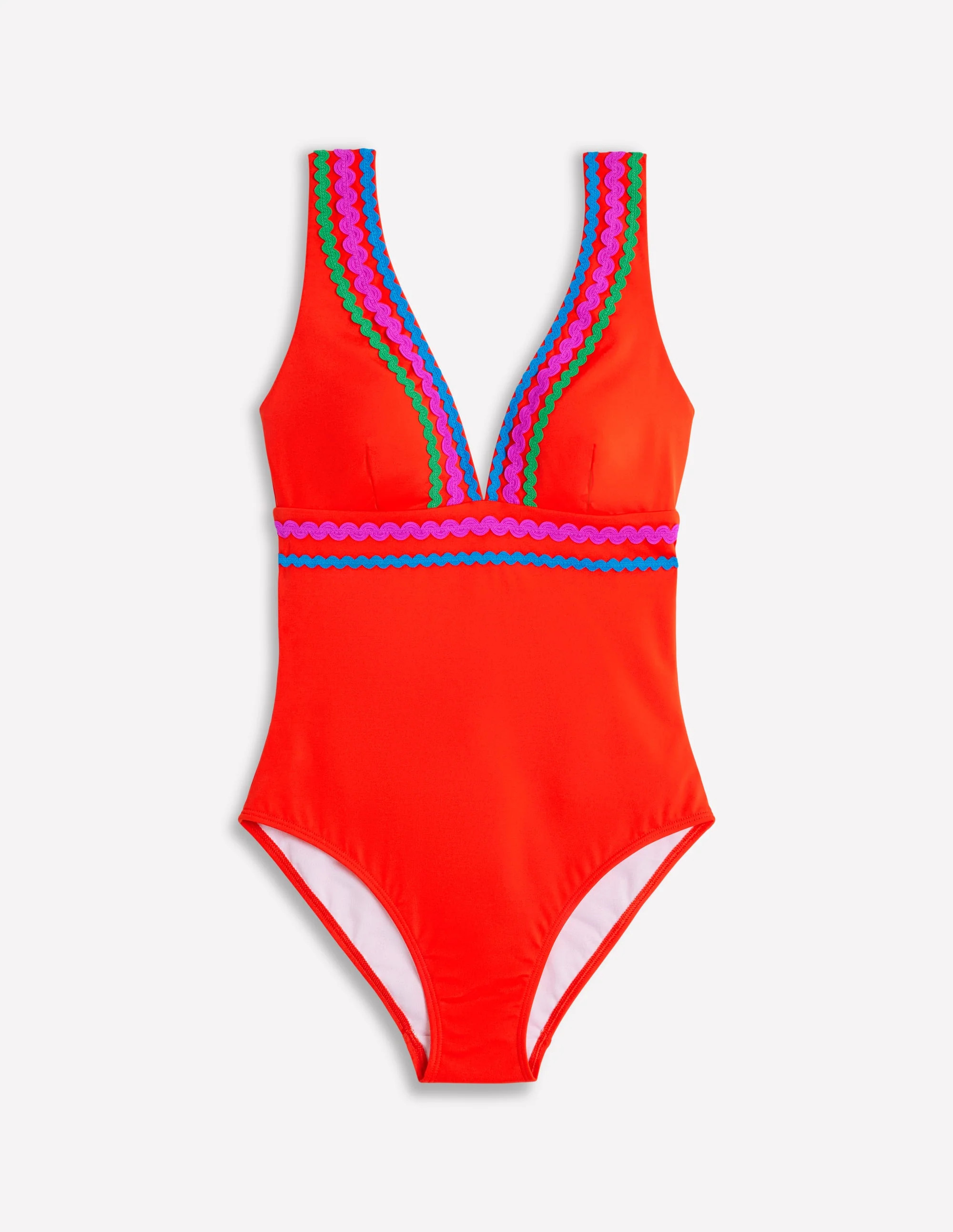 Porto V-Neck Swimsuit-Fire Red Rik Rak | Boden (US)