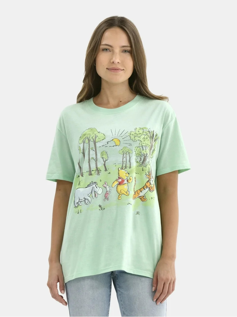 Disney Women’s Winnie the Pooh Graphic T-Shirt with Short Sleeves, Sizes XXS-2XL | Walmart (US)