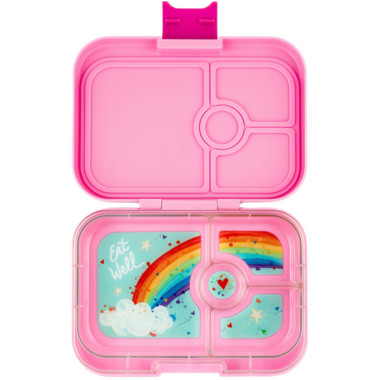 Yumbox Panino 4 Compartment Sandwich Size Power Pink Rainbow | Well.ca