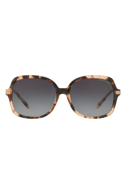 Michael Kors 57mm Gradient Square Sunglasses in Pink Tortoise/Black Gradient at Nordstrom | Nordstrom