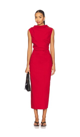St Agni Soft Sculptural Dress in Rosso | Revolve Clothing (Global)