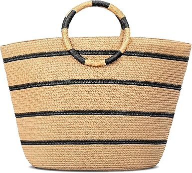 TOFUNTOY Beach Bags for Women Straw Tote Bag Summer Beach Bag Large Woven Straw Tote for Vacation... | Amazon (US)