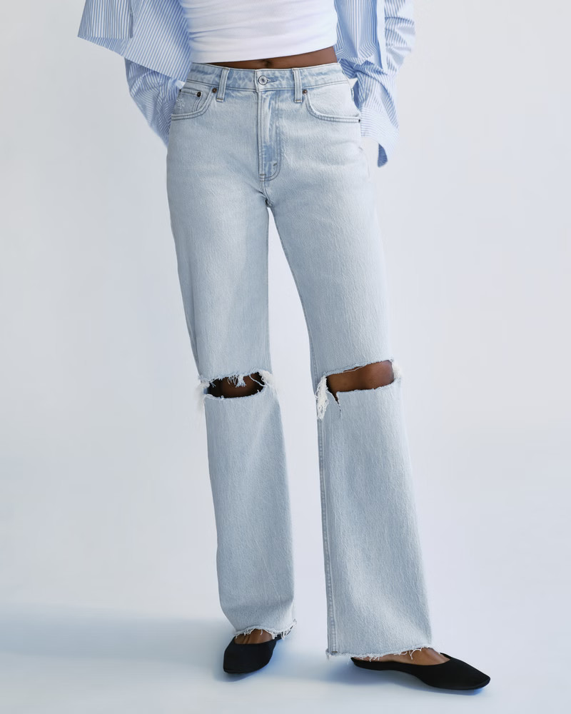 Curve Love High Rise 90s Relaxed Jean | Abercrombie & Fitch (US)