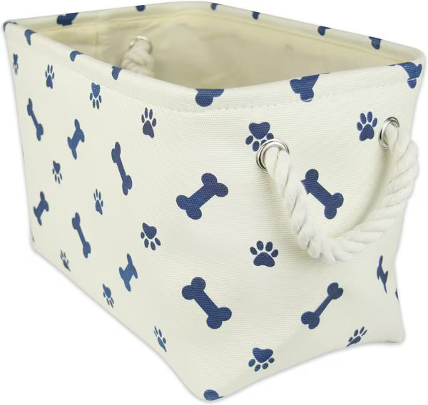 Bone Dry Paw & Bone Print Rectangle Dog Storage Bin | Chewy.com
