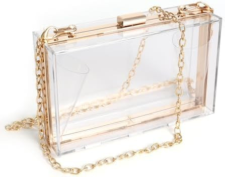 WJCD Clear Acrylic Purse Stadium Crossbody Clutch for Women Evening Party | Amazon (US)