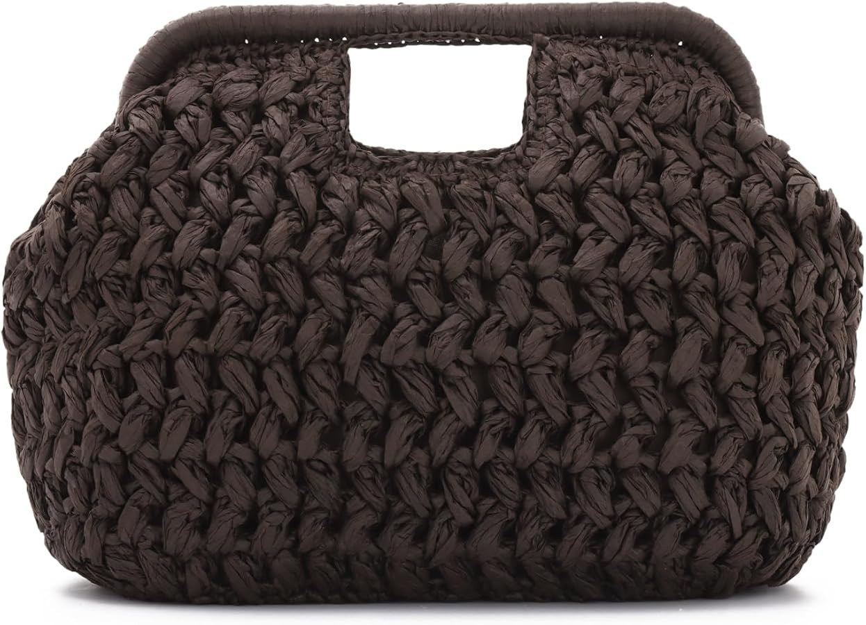 Emprier Straw Clutch Purses for Women Dumpling Bag Summer Beach Woven Handbag | Amazon (US)