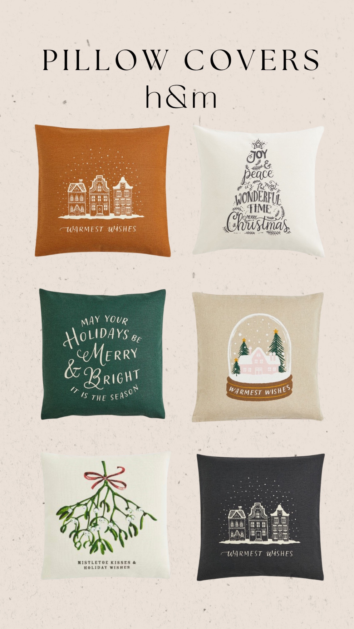H&M holiday pillow covers 

#LTKSeasonal #LTKHoliday #LTKhome