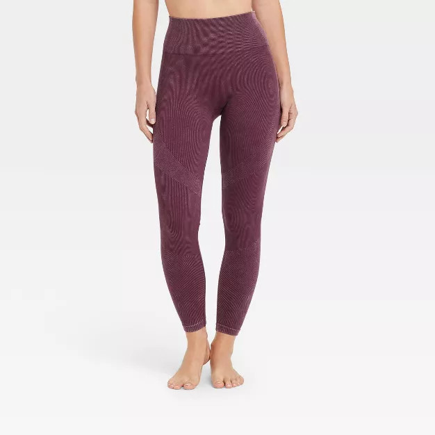 Women's High-Rise Ribbed Seamless 7/8 Leggings - JoyLab™ | Target