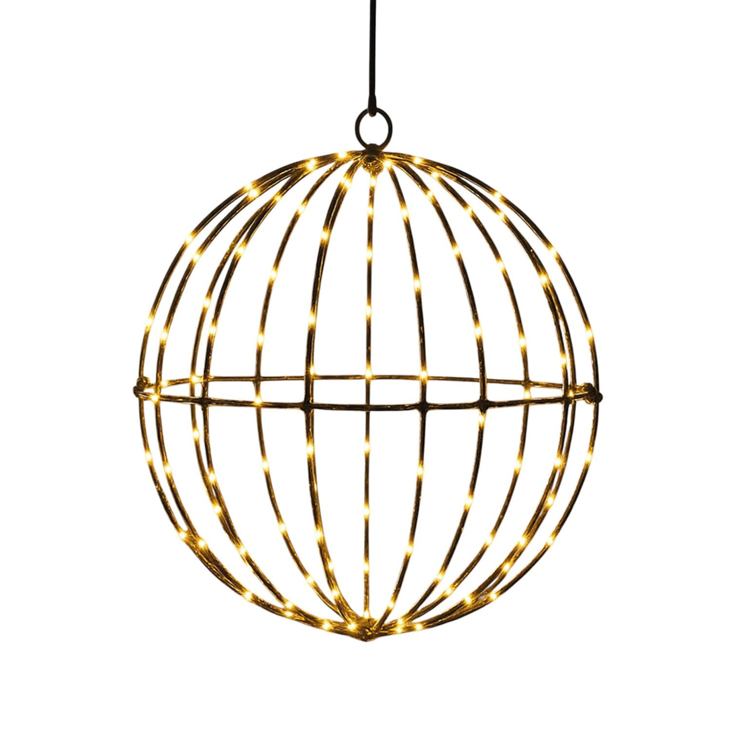 CP6784_20 LED Leuchtkugel Metall Schwarz Innen-& Außen Ø 20 cm Timer IP44 Batteriebetrieben Dek... | Amazon (DE)