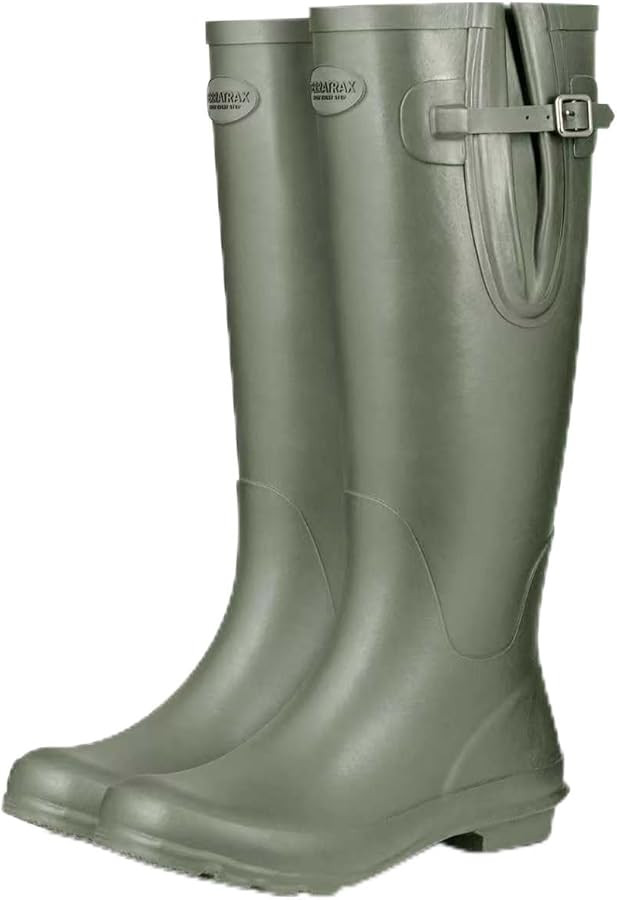 Women's Wide Calf Rain Boots, Waterproof Natural Rubber Garden & Mud Boots | Amazon (US)