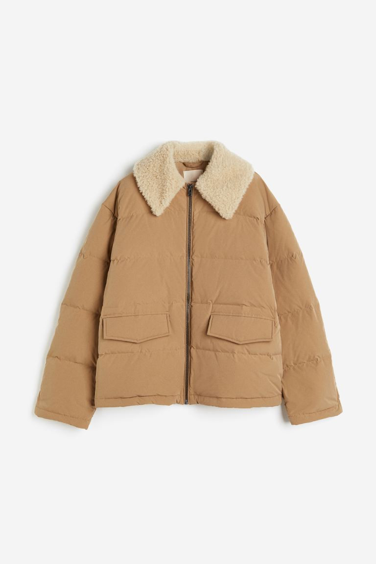 Down Puffer Jacket with Detachable Collar | H&M (US + CA)