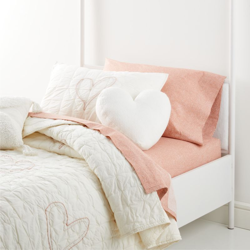 Clay Heart Kids Organic Cotton Twin Quilt by Leanne Ford | Crate & Kids | Crate & Barrel