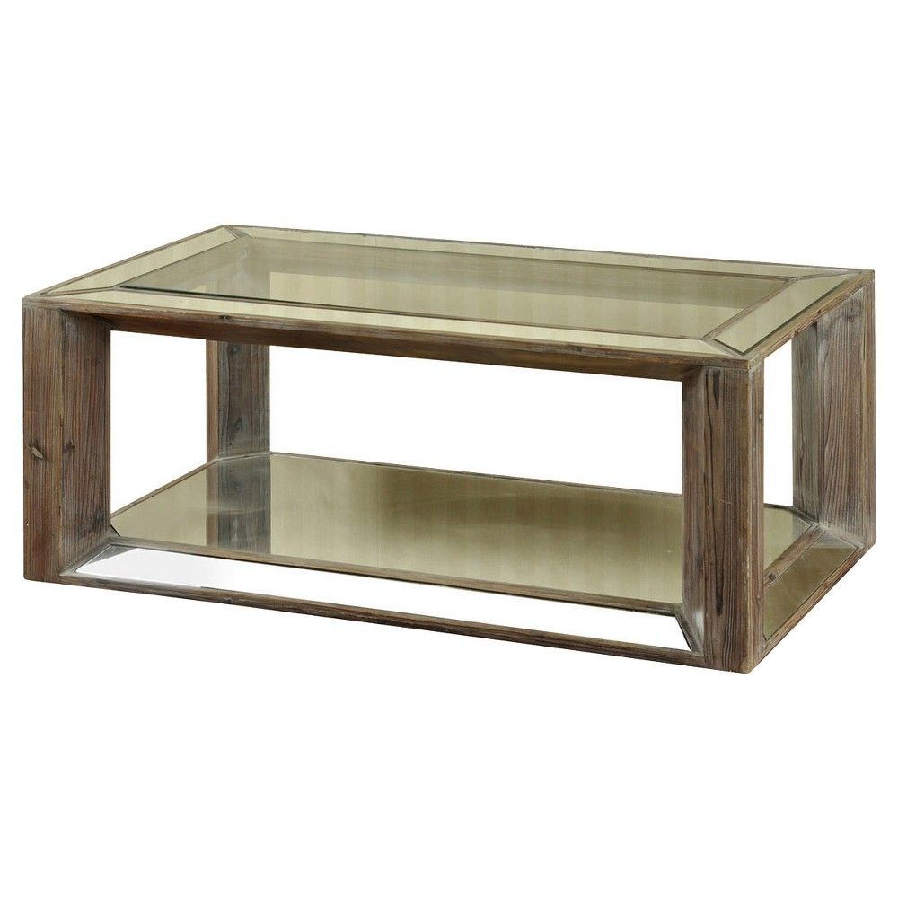 Coffee Table Glass with Weathered Wood - StyleCraft | Target