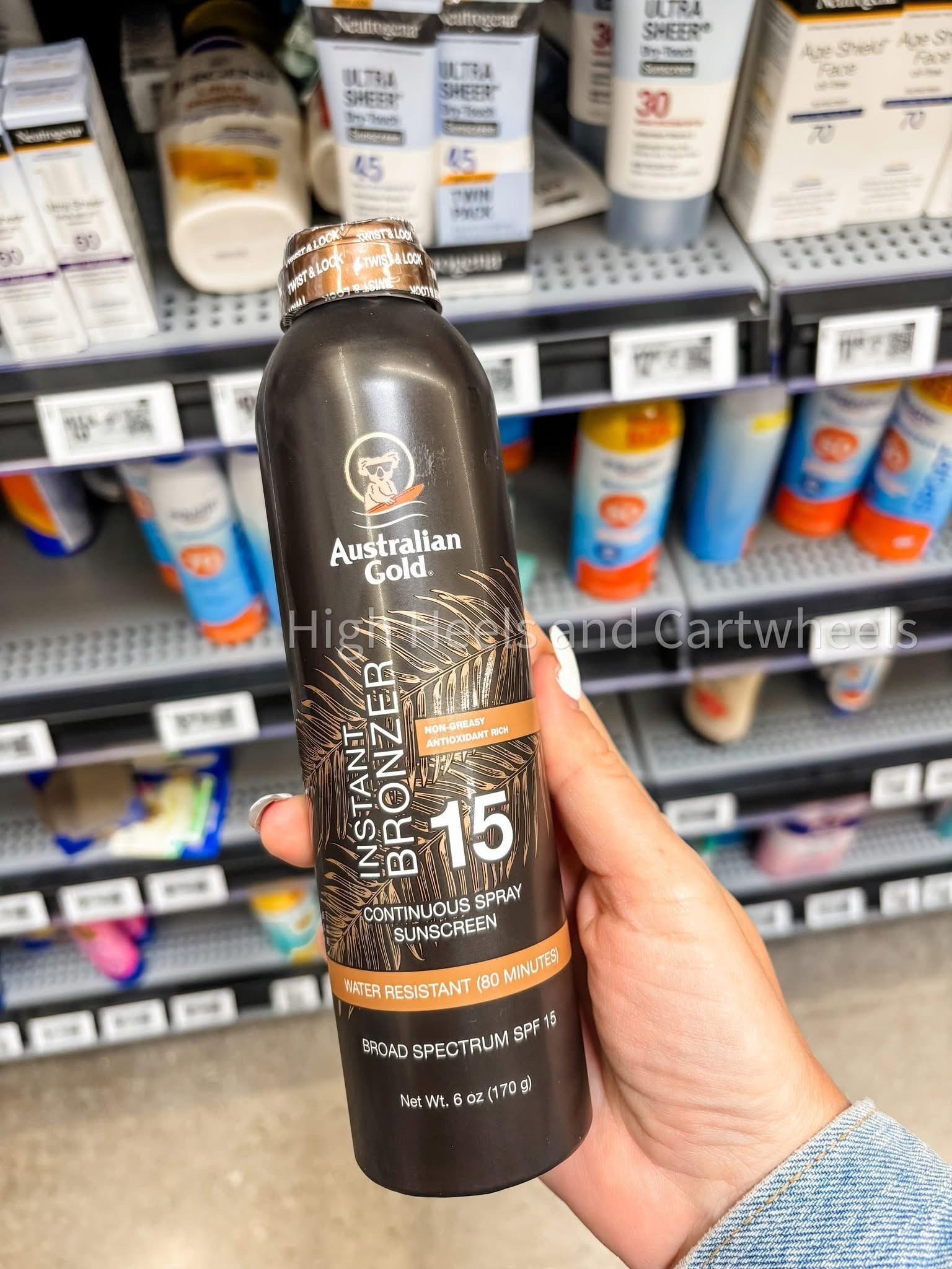 Love Australian Gold products. Gives a sun kissed glow while offering 15 SPF.