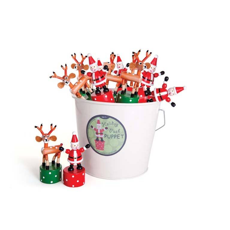 Santa & Reindeer Push Puppets | JoJo Mommy