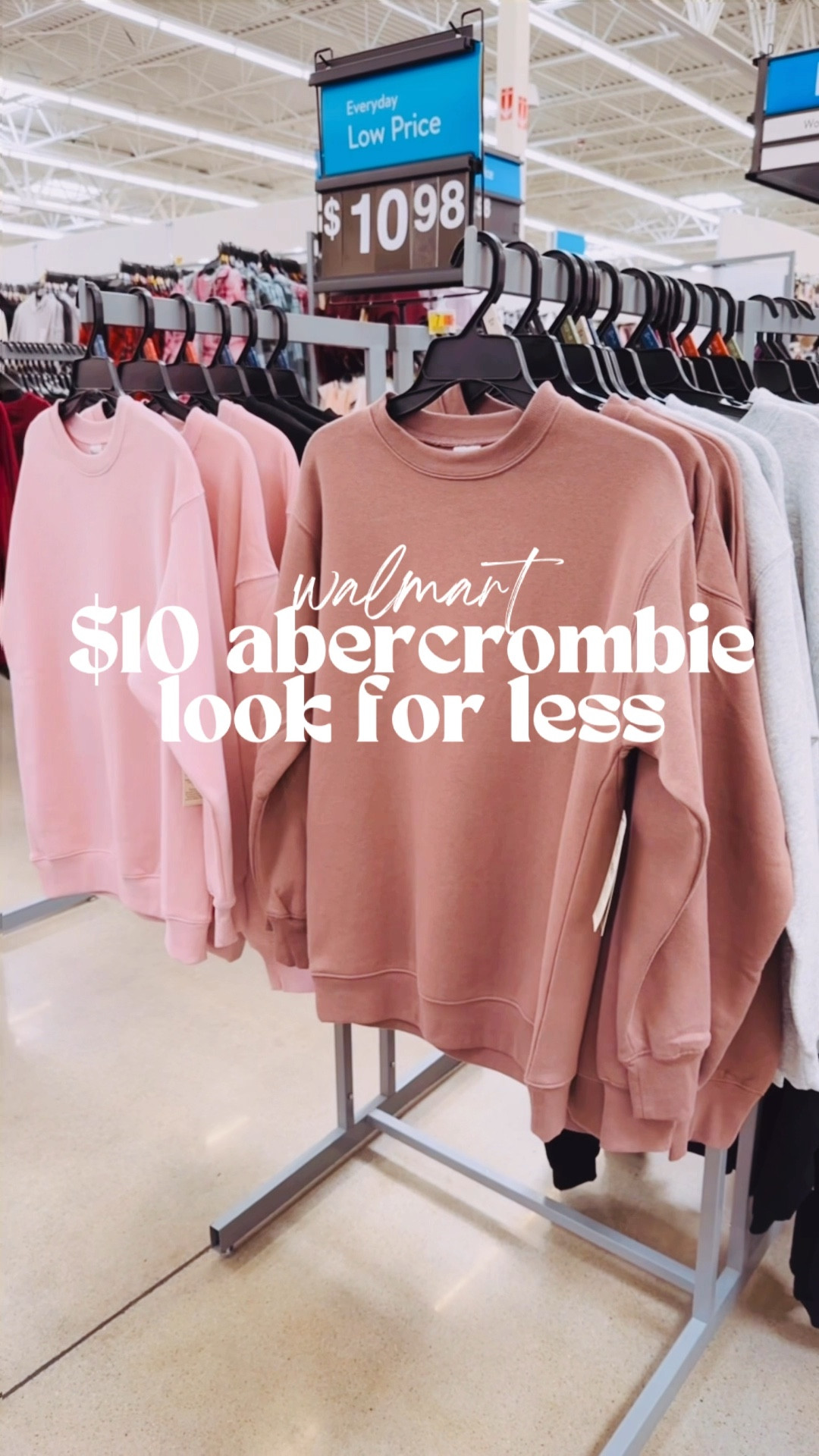 Highly rated $10 look for less fleece lined sweatshirt at Walmart! Oversized fit, I went with my usual size. 

#LTKFindsUnder50 #LTKMidsize #LTKSeasonal