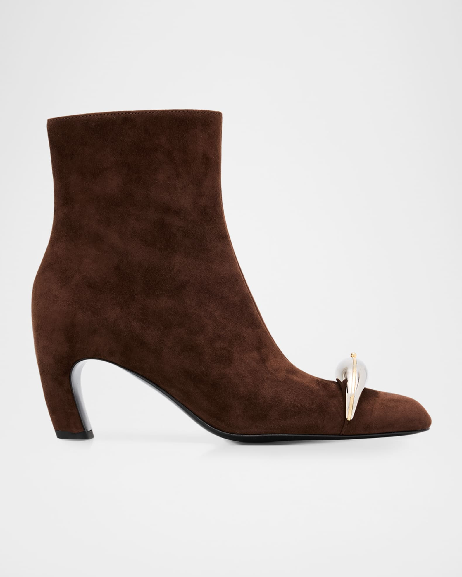 Pierced Suede Ankle Boots | Neiman Marcus