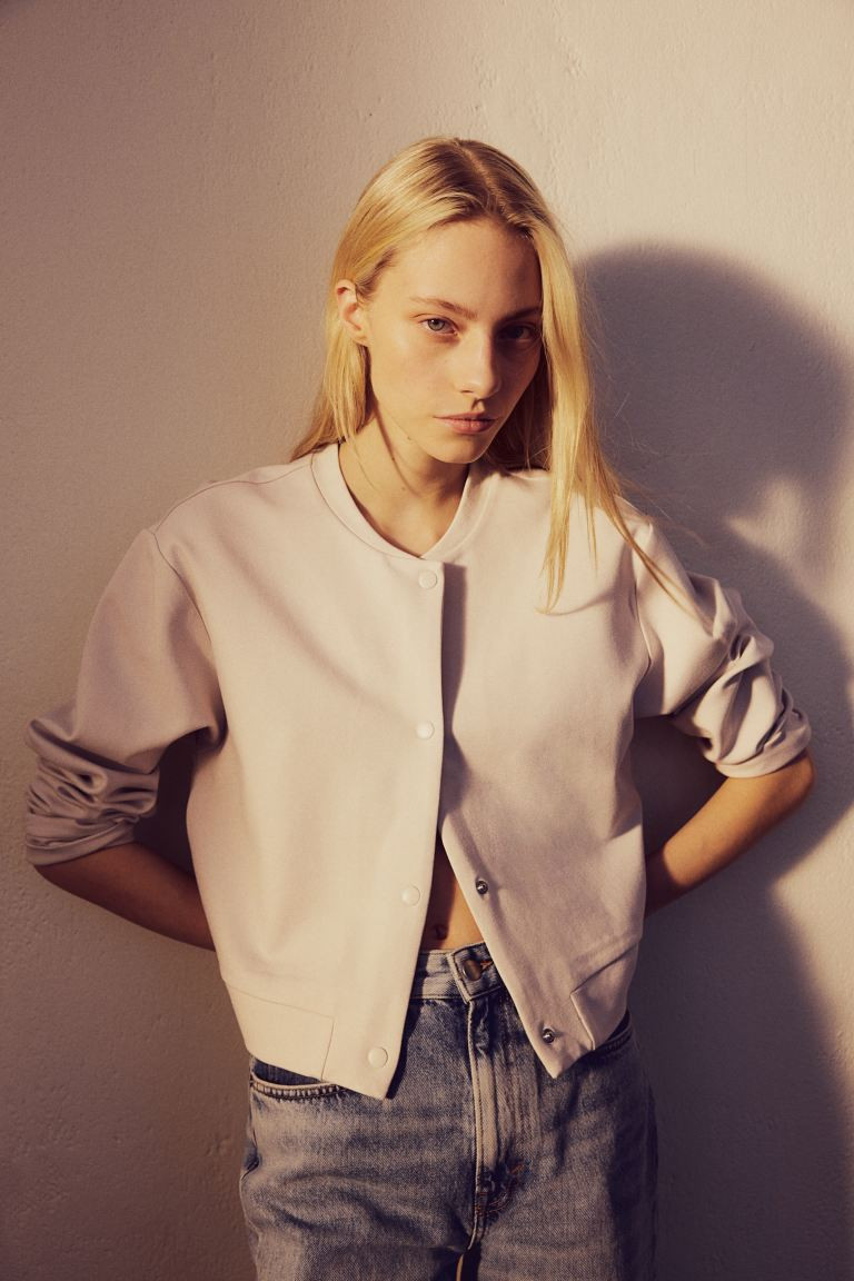 Bomber-style jersey cardigan | H&M (UK, MY, IN, SG, PH, TW, HK)