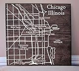 Chicago Illinois Painted City Wall Map - 12 inches x 12 inches | Amazon (US)
