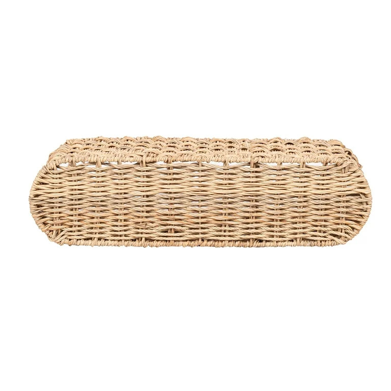 Better Homes & Gardens- Beige Oval Rattan Caddy | Walmart (US)