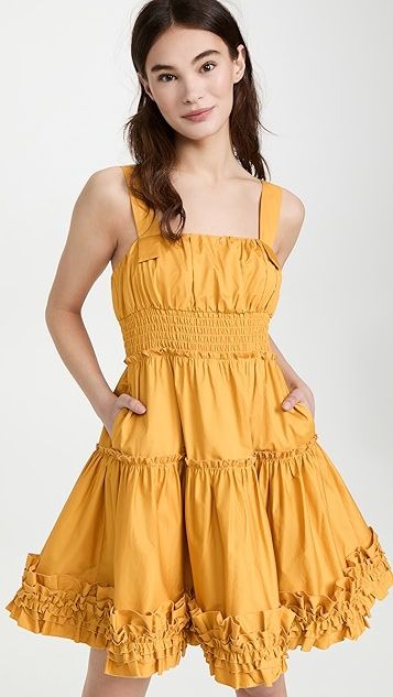 Ruffle Dress with Smocking Detail | Shopbop