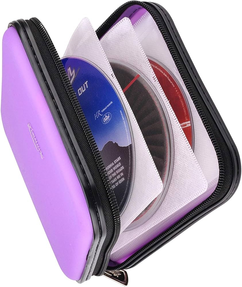CD DVD Wallet, 32 Capacity Heavy Duty, DVD CD Case Holder for Car, Portable DVD/VCD Storage Disk,... | Amazon (US)