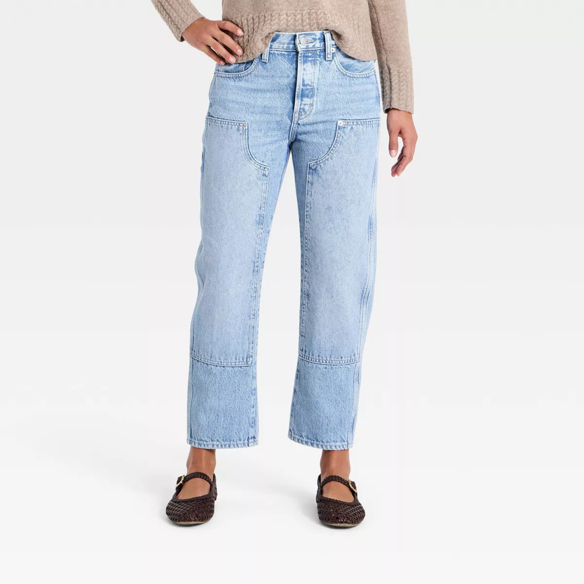 Women's Mid-Rise Painter Boyfriend Jeans - Universal Thread™ Light Wash 2 | Target