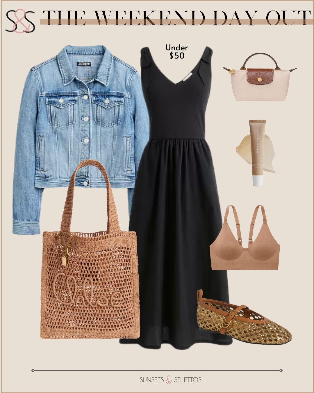 The easiest way to feel put together for a casual day out. A breezy black dress and woven accessories keep it simple but stylish

Sunsets and Stilettos spring outfit black sundress under 50 outfit Chloe tote denim jacket casual weekend look neutral accessories warm weather style

#LTKOver40 #LTKSeasonal #LTKStyleTip