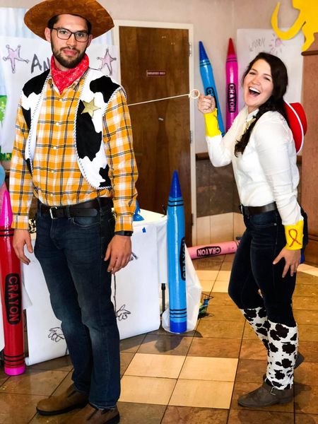 Couples Halloween Costume Inspo: Toy Story Woody & Jessie 🤠⭐️🐮 
#amazonfinds #halloween #halloweencostumes #adultcostumes #cowprint #chaps #boots #cowboy #cowboyboots #vest #sheriff #woody #jessie #toystory #costumekit #diycostume #costumeideas #couplescostume

#LTKHalloween #LTKSeasonal #LTKstyletip