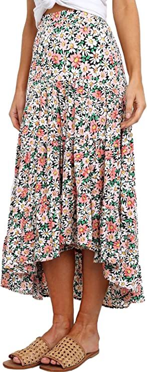 PRETTYGARDEN Women’s Bohemian Tie Dye Print Long Skirts Button Down High Waist Split A-Line Max... | Amazon (US)