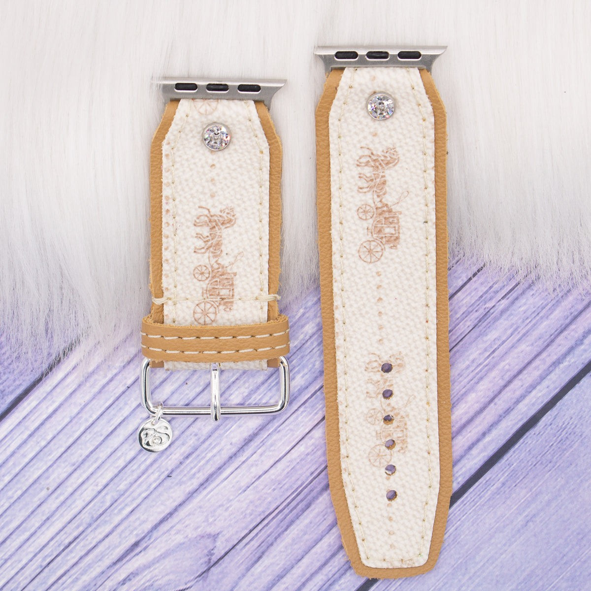 Perfectly Imperfect - (Size 3) Sivella Band in Upcycled Coach Cream Horse And Carriage With Tan (... | Sparkl