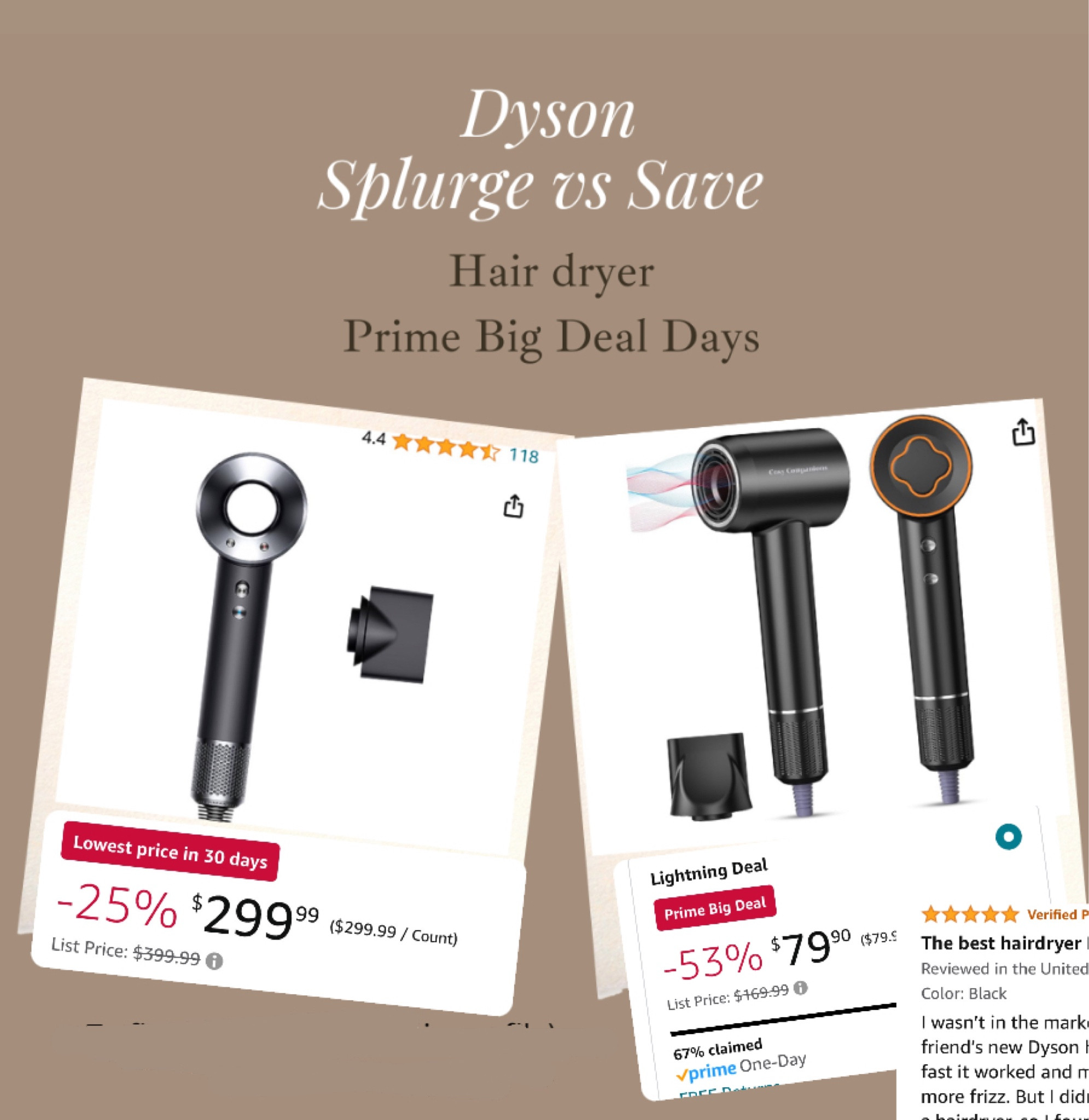 Lightning deal of this Dyson inspired hairdryer!!! The reviews are even better than Dysons 🏃‍♀️🏃‍♀️🏃‍♀️🏃‍♀️🏃‍♀️ the Dyson is also on sale if you want to splurge! 