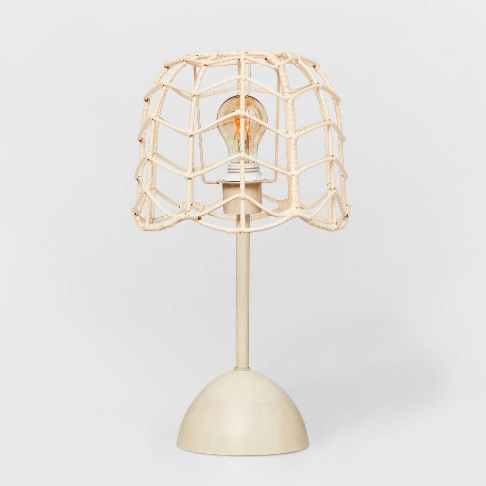 Rattan Table Lamp Natural - Pillowfort | Target