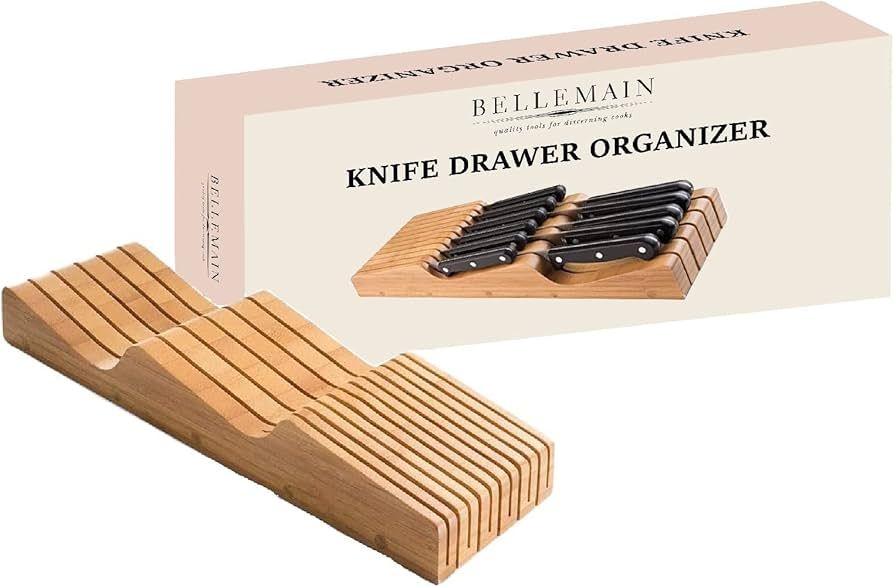 Bellemain 100% Pure Bamboo in Drawer Knife Block | Knife Drawer Organizer | Store Knives Safely w... | Amazon (US)