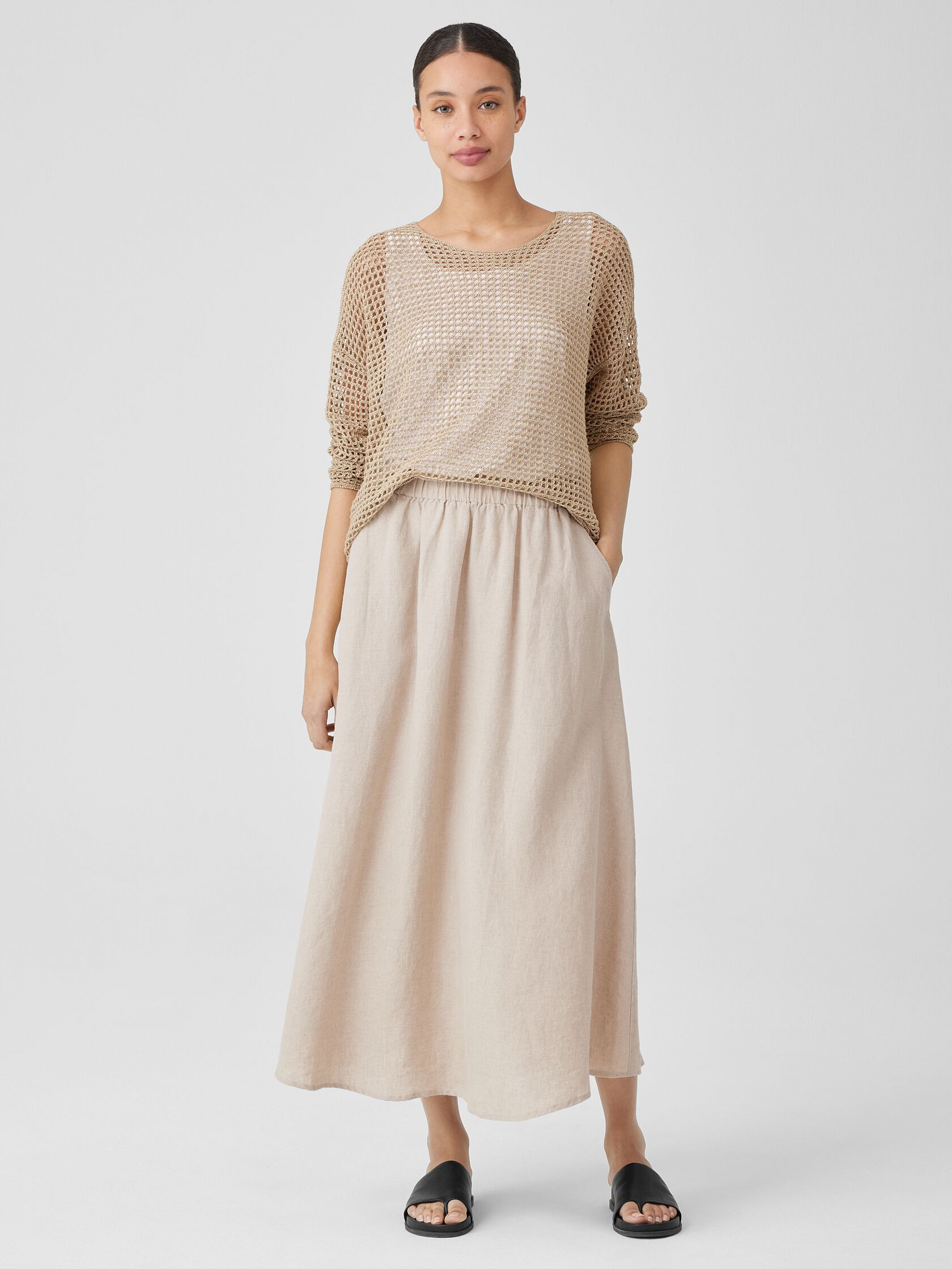 Organic Linen Pocket Skirt | Eileen Fisher
