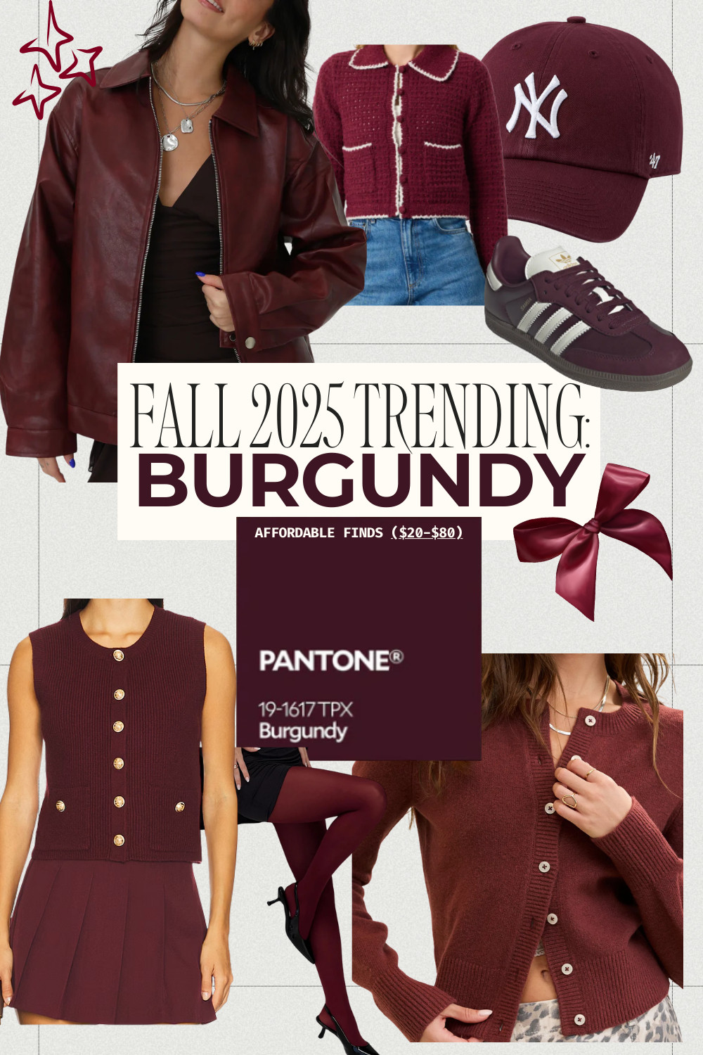 Fall 2025 burgundy trend, made affordable with these finds! Perfect capsule wardrobe staples with a timeless look.  

 #LTKFallSale #LTKSeasonal #LTKFindsUnder100