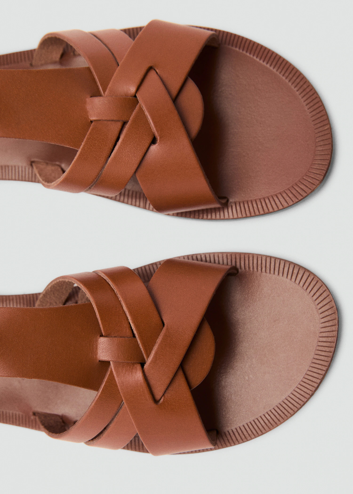 Leather straps sandals | Mango (US/MX/AU)