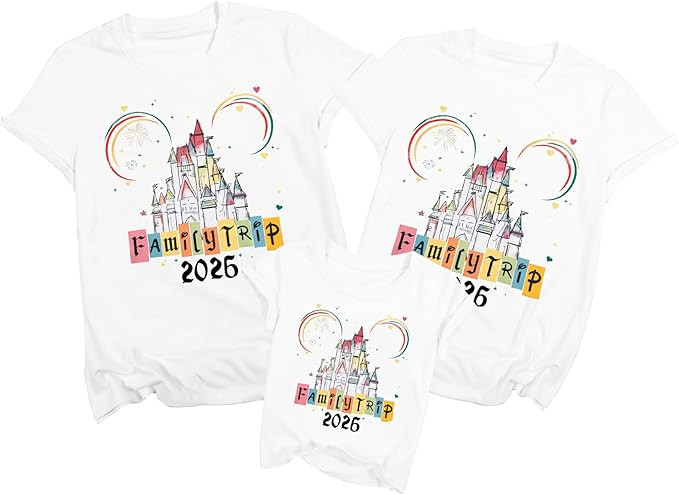 MYHALF Magical Family Shirts Matching 2026 Vacation Family Matching Outfits Mom and Mini Cute Sum... | Amazon (US)