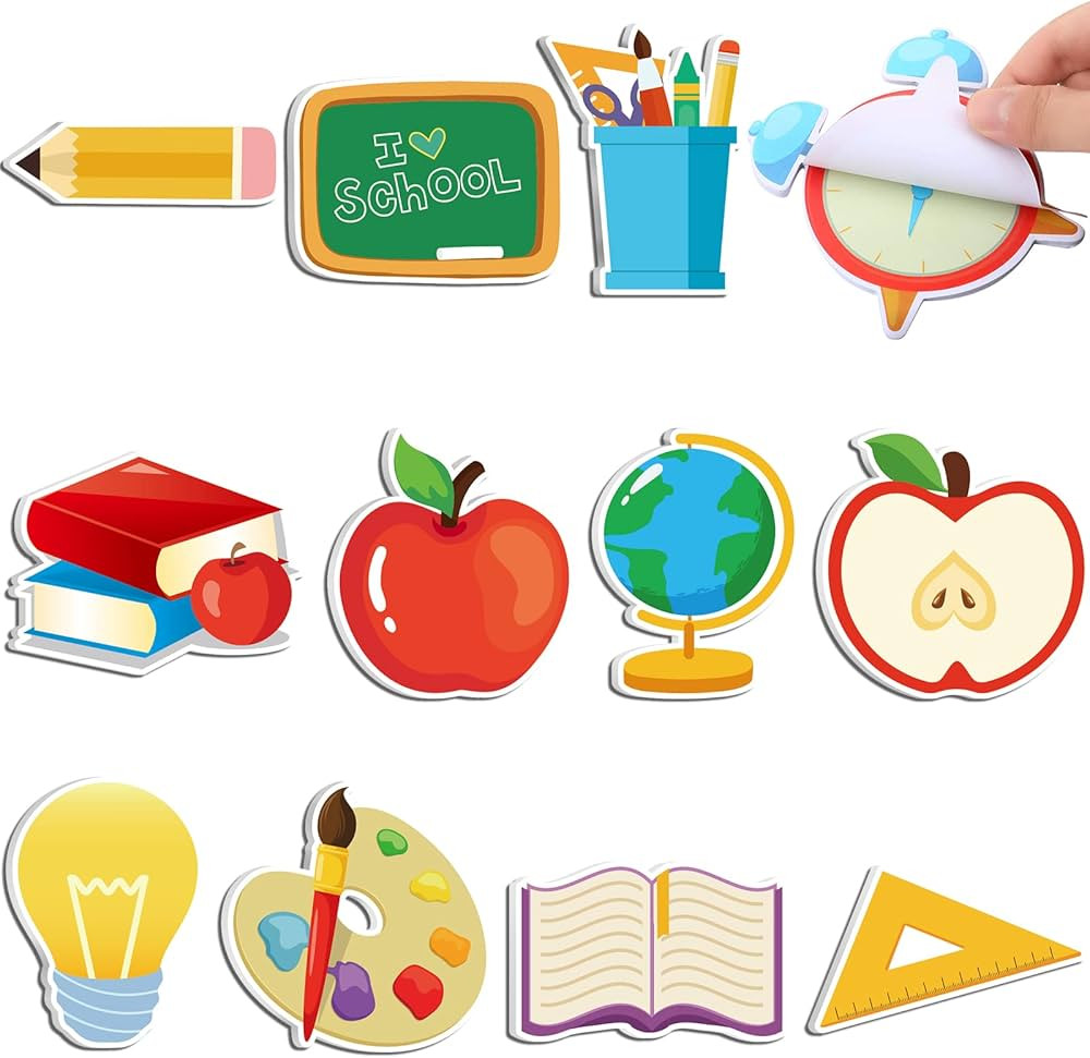 12 Pcs Teacher Notepad Appreciations Gift Set Ruler Blackboard Pencil Apple Shape Self Stick Note... | Amazon (US)