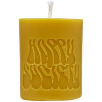 Happy Society Small Pillar Beeswax Candle in Unscented | END. Clothing | End Clothing (US & RoW)