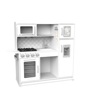 Melissa Doug Wooden Chef's Pretend Play Toy Kitchen With "Ice" Cube Dispenser - Cloud White | Macys (US)