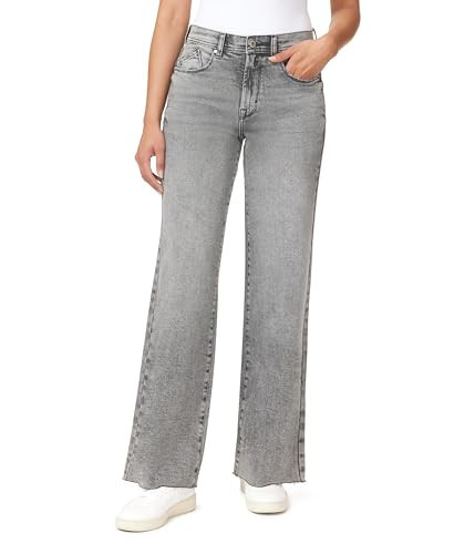 kensie Jeans for Women The Kaya Ladies High Rise Wide Leg Raw Hem 32-Inch Inseam, Grayson, 8 | Amazon (US)