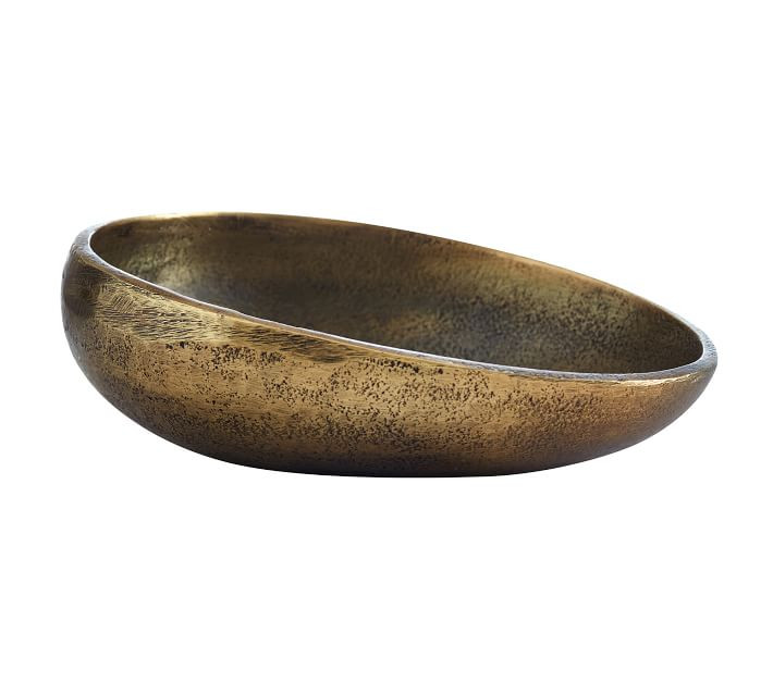 Austin Tumbled Metal Serving Bowls | Pottery Barn (US)