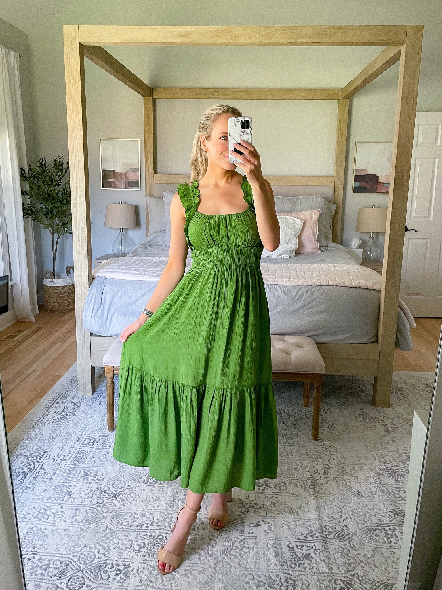 abercrombie green dress